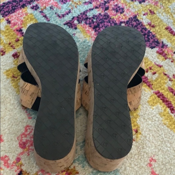 Donald J Pliner Suza Cork Platform Wedge Sandals - Picture 5 of 8